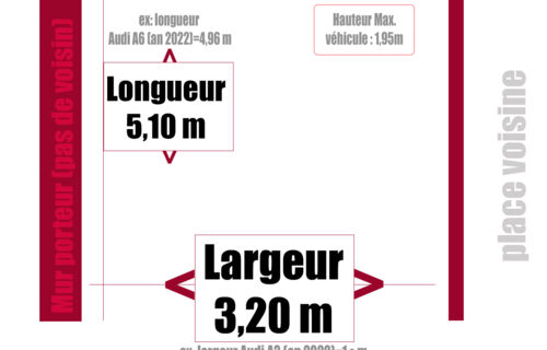 1x Place Parking XXL Chaussée Albert Einstein Tourcoing